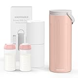 Portable Breast Milk Cooler for Travel, 22oz Large Capacity Breastmilk Chiller for Working Moms, 360° Cooling Keeps Milk Chilled 24 Hours, Includes 2 Baby Bottles, Breastfeeding Essentials