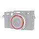 Hersmay Metall Objektiv Dekoration Ring Kappe für Fuji X100V X100VI X100F X100T X100S Kamera(Rot)