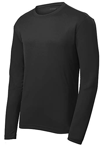 Image of DRIEQUIP Mens Moisture Wicking Mesh Texture Long Sleeve Tee Sizes XS-4XL