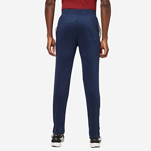 Image of sporto Anthra Melange Modern Slim Fit Track Pants for Men with Zippered Pockets