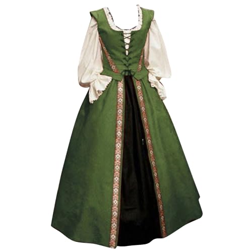 Robe gothique médiévale victorienne aux manches trompettes spectaculaires