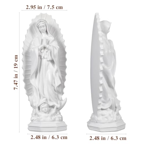 Estatua Virgen María Gatuida Resina Decoración Religiosa miniatura 5