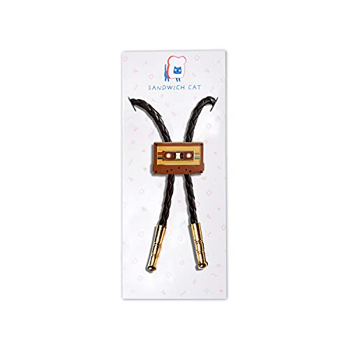 Retro Bolo Tie For 80S/90S Outfits | Metallic Vintage Jewelry (Cassette) #TOP2