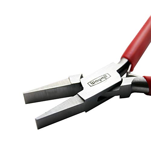 Flat Nose Pliers With V-Spring Jewelry Making & Wire Working Pliers 5” Flat Jaw #TOP1