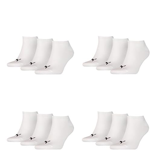 PUMA Plain 3P Quarter Socke, Weiß (White), 43-46 8 PUMA Unisex Sneakers Socken Sportsocken 4 x 3er Pack (White, 43-46)