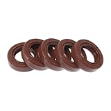 HEROFFIX Universelle Öldichtung TC Doppellippe mit Stahlfeder Dichtungsring Rotierende Wellendichtung 25x40x10mm Hochdruck FKM Gummi Braun 5 Stück
