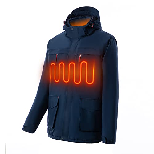 Beheizte Weste für Männer und Frauen, USB Wiederaufladbare Doppelsteuerung Leichte Beheizte Jacken mit Taschen, grau, XXL Cover
