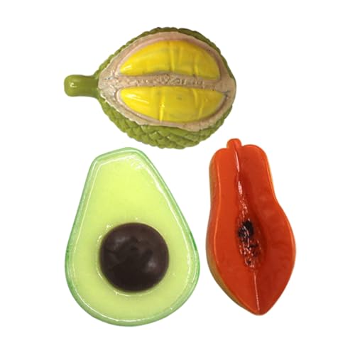 CVUTOVO 3個 ミニフルーツ点 フルーツ装飾アクセサリー 手作りクラフト用リアルな人工果実 ミニチュアハウスや電話ケースデコに