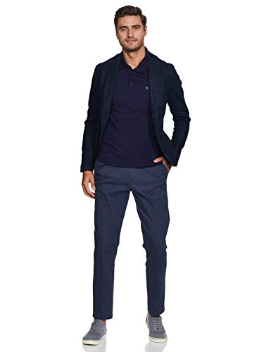 Image of Marks & Spencer Mens Solid Mid Rise Regular Fit Chinos