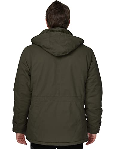 WenVen Men's Winter Thicken Cotton Parka Jacket Warm Coat with Removable Hood4