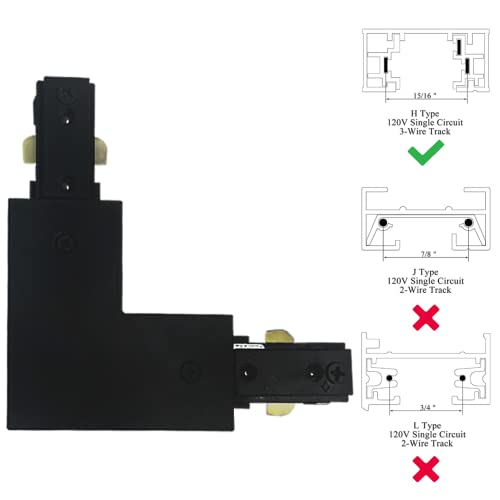 H Track L Connector H Type Single Circuit 3-Wire-1 Track Lighting Kit For H Track System Track Lighting Accessories 110V #TOP1