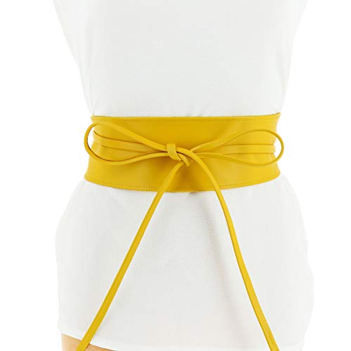 Image of FASHIONGEN - Woman Italian leather Obi belt, CASSIANE