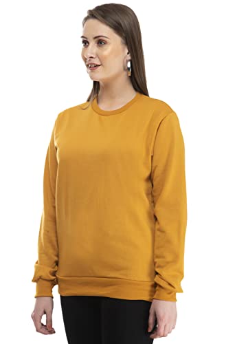 Image of indi weaves Women Fleece Warm Sweatshirt for Winters (S,Grey,Purple,Mustard) Pack of 3