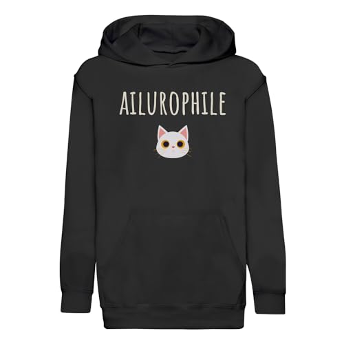 Sweat à capuche enfant ailurophile premium imprimé chat et chaton