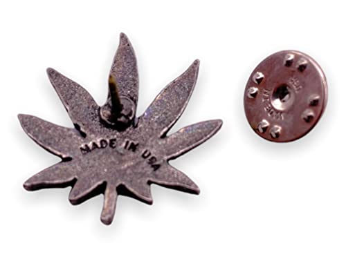 Image of Metal Marijuana Pot Leaf Weed Cannabis Accessory Jewelry Lapel Pin Perfect for Backpack, Hat or Lanyard by StockPins - Quantity 1
