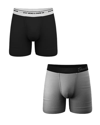 Shinesty Hammock Support Mens Boxer Briefs | Underwear Flyless | 2 Pack
