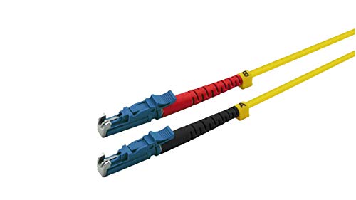 Helos Câble patch fibre optique E2000®/E2000® (LSH) Duplex 9/125µm OS2 Jaune 5,0m