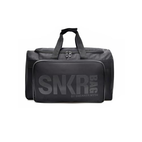 Sneaker Storage Bag Travel Duffel Bag with Shoe Compartment Waterproof Basketball Soccer Training Bag Multi-Function Sports Duffel Bags for Men and Women Travel Sports Fitness-Black