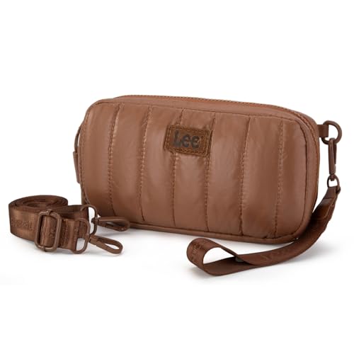 Image of x Lee Dual Wristlet Wallets for Women, Puffer Crossbody Wallets Purse with Phone Pocket & Zipper Closure