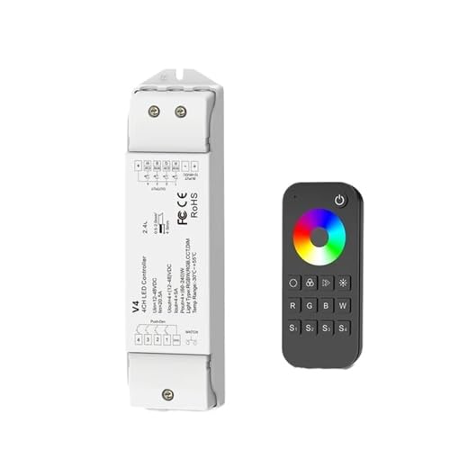Contrôleur LED 2.4G V4 RGBW pour un contrôle fluide de ruban 4 canaux