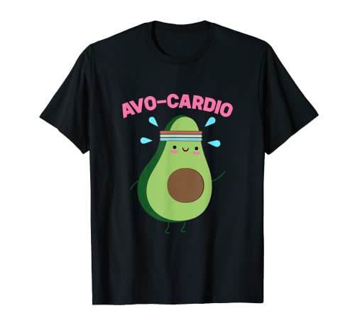 Avo-Cardio Funny Food Pun Cute aguacate Fitness Diet Shirt Camiseta