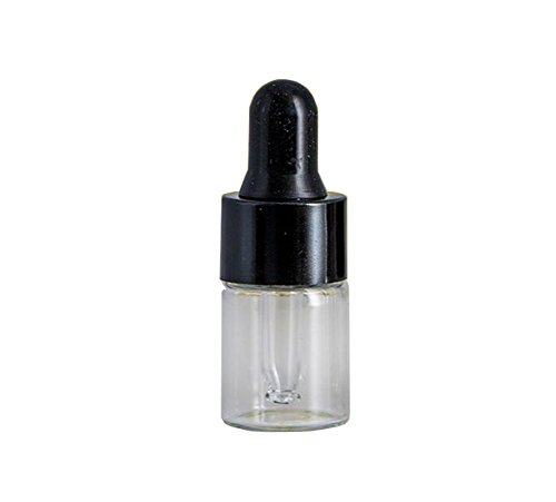 Wilotick 2 ml (5/8 DRAM) pequeño Mini 15 pcs Claro Cristal cuentagotas Botellas Viales de aceites Esenciales de Viaje (DIY cosméticos contenedor de muestras líquido Perfume Ojo goteros de Botella)