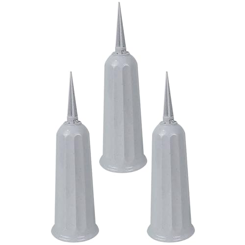 IMIKEYA 3pcs Grave Flower Pots Plastic Cemetery Vase With Stake Grave Ornaments Artificial Memorial Flower Holders for Outdoor Headstones Graveyard Decoration