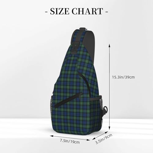 Crossbody Sling Backpack Clan Forbes Ancient Tartan Shoulder Chest Bag Daypack for Traveling Sport3