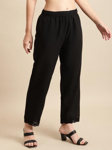 Image of Pistaa's Women's Regular Fit High Rise Palazzo