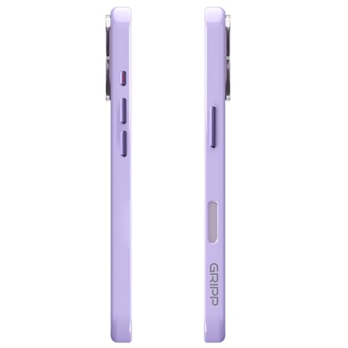 Image of GRIPP Flex Case Compatible with Mag-Safe for iPhone 17 | 6ft Drop-Tested with D30 Tech, Transparent Back, Scratch Resistant, Anti-Yellowing, Raised Camera Edges, Anti-Slip Back Cover - Purple