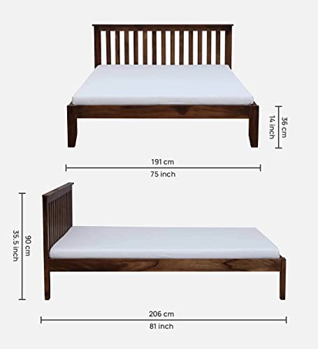 Image of Solid Sheesham Wood King Size Bed 4 (Provincial Teak Finish)