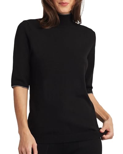 Image of Company Ellen Tracy Women's Women's Mock Neck Sweater, Carlee Elbow Sleeve Turtleneck Pullover Shirt Top