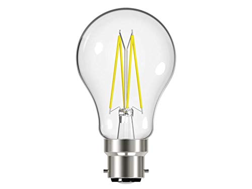 Energizer 4.5w (=40w) LED Clear GLS Filament Decorative Bulb, Extra Warm White (2700k) - BC/Bayonet Cap