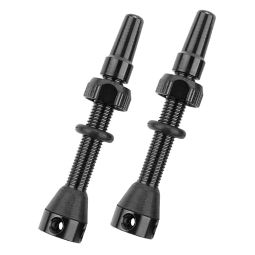 TOYANDONA 2 Piezas Vástagos de Válvula de Neumáticos sin Cámara de Aluminio CNC Diseño Antirretorno para Sellador Alta Presión de para Coches y Bicicletas Fácil Instalación Negro