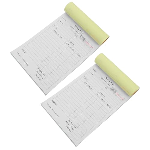 Libro de recibos comerciales de 2 partes autocopiativo en papel para oficina TEHAUX