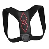 CONGARTENO Adjustable Posture Corrector Belt for Sitting Hunchback Correction Invisible Back Trainer with PU Leather for Men and Women Indoor Outdoor Use