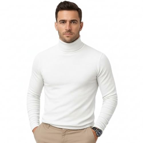 Image of CHKOKKO Men's Winter Wear Cotton High Neck Full Sleeves Regular Fit T-Shirt