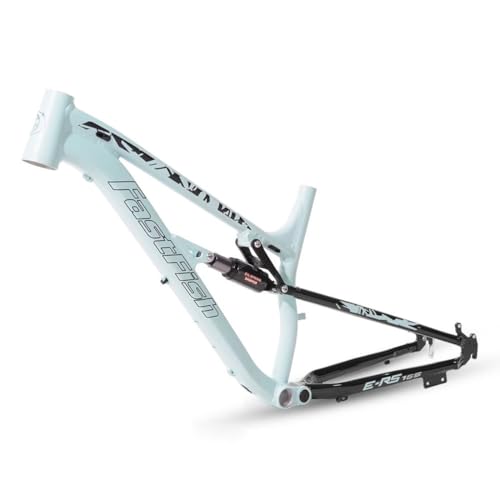 HIMALO Mountainbike-Federungsrahmen 27.5er Softtail MTB-Rahmen 17'' Aluminium-Legierung Scheibenbremse Rahmen QR 135mm DH/XC/AM Mit Hinterraddämpfer(Color:Light Blue)