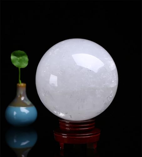 Sphère calcite blanche 50mm cristal de décoration bien-être et chakra