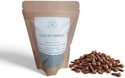 Clous de Girofle entier de Madagascar, 100 g, Sachet Kraft Referm...