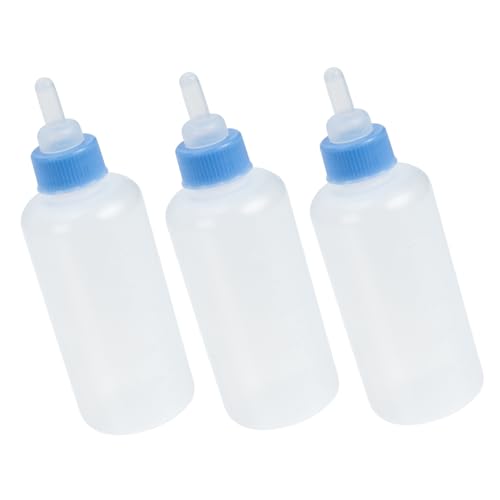 GRIRIW Newborn Kitten Nursing Bottle Lightweight Portable Pet Feeding 3pcs Cat Dog Milk Bottles Cat Nipples