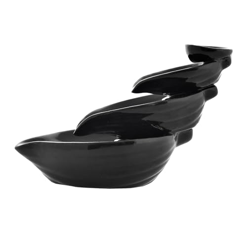 Image of Ceramic Backflow Smoke Fountain Incense Holder for Home Decor Gifts with 20 Smoke Cones