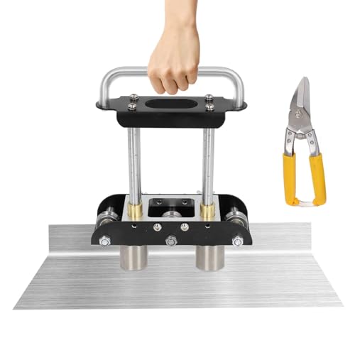 Esta Herramienta para Doblar Metal, dobladora Manual de Tubos en Forma de V con Rodillo de engaste de Bordes para el procesamiento de techos y Chapa metálica, Ofrece un diseño versátil y dur