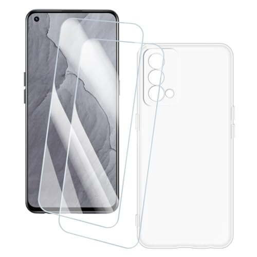 OAGELIM 2�Z�b�g �X�N���[���v���e�N�^�[ + �P�[�X OPPO Realme GT Master RMX336 (6.43 �C���`) �Ƃ̌݊������� �A�[�e�B�X�e�B�b�N�J�X�^���v�����g�J�o�[�Ƌ����K���X�t�B���� �X�N���b�`�h�~ (����)