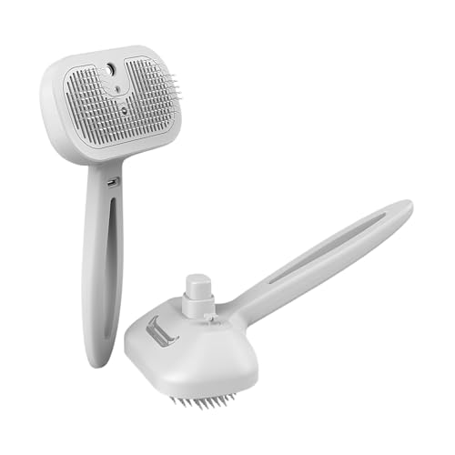 3 in 1 Spazzola per Gatti Cani, Elettrica Spazzola a Vapore per Cani con Pulizia Raggi Ultravioletti, Pettine per Gatti Massaggio Capelli Lungo e Corto, Riduzione dell'Elettricità Statica, Peli Morti