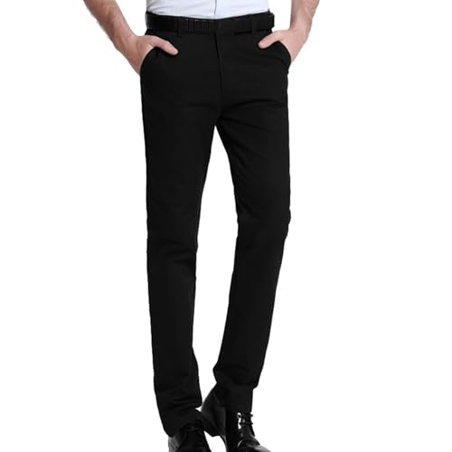 Cambkatl Men's Straight Suit Pants - Casual Stretch Bussiness Trousers Basic Solid Dress Pants with Pockets