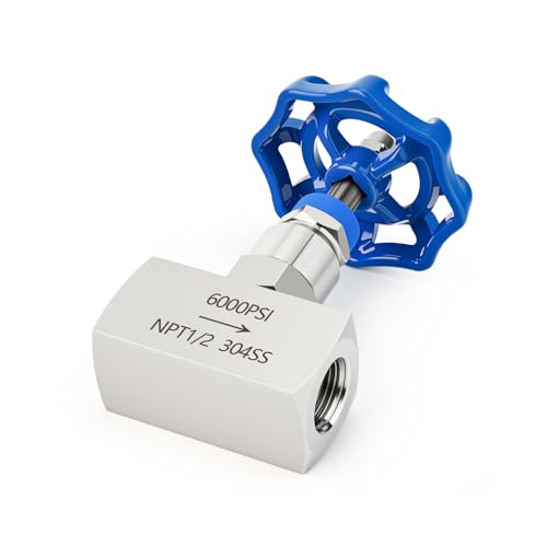 Vanne à aiguille inox 304 TAISHER robuste pour circuits fluides haute pression