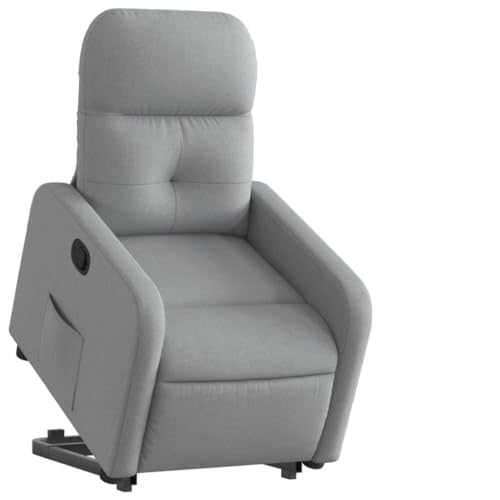 Genérico Wenjingqi Sillón reclinable elevable de Tela Gris Claro, Gris 3206795
