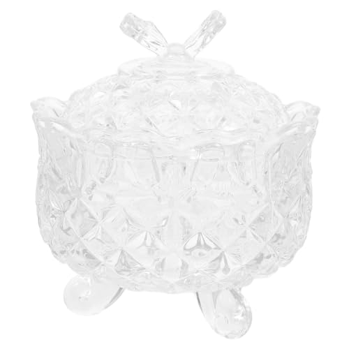 Mikikit Tarro de Vidrio con Tapa Transparente para Dulces Compacto Portátil Recipiente Decorativo Multifuncional para Almacenamiento Cocina y Hogar