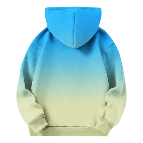 Girls Oversized Hoodies Gradient 2025 Trendy Cute Pullover Tops Long Sleeve Casual Hooded Sweatshirt 4-14 Years3